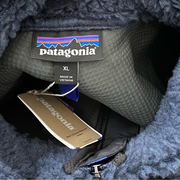 Patagonia Classic Retro X Pile Fleece Jacket Navy Mens L New With Tags - Picture 6 of 10